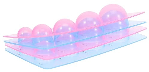 CORHAD Molde Para Filigrana De Papel 3d De Media Bola Para Manualidades, 4 Piezas Abs (2 Azul 2 Rosa), Herramientas Quilling Para Estudiantes y Profesionales, Arte Papel, Regalos Creativos