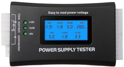 20/24 4/6/8 Pin LCD Computer PC Power Supply Tester
