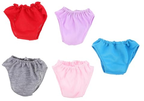 POPETPOP 5 pièces Culottes pour Poupées Lot de sous-vêtements Colorés Miniatures Accessoires de Vêtements pour Poupée DIY Jeu Créatif