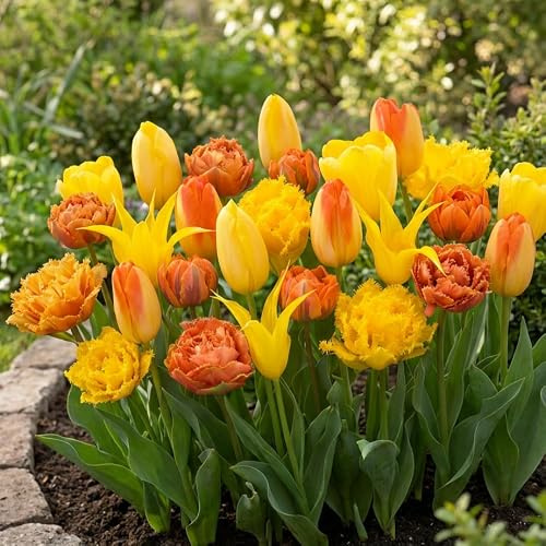 FLORIUM Tulpenzwiebeln Yellow Explosion (20 Zwiebeln) Exklusive gelbe Tulpen aus Holland, Winterhart und mehrjährig für Garten, Töpfe, Balkon aus Amsterdam