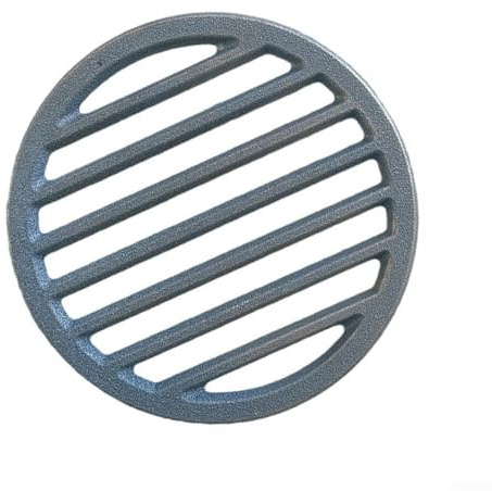 Rejilla de chimenea, reemplazo de rejilla redonda de hierro fundido, puente de rejilla de horno moldeado, barras resistentes a altas temperaturas para estufa de leña (25 cm)