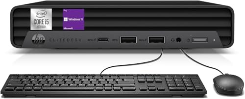 HP EliteDesk 800 G6 mini Desktop-PC, Intel Core i5-10500, 16 GB RAM, 256 GB SSD, WiFi, Bluetooth, US QWERTY-Tastatur, Windows 11 Pro (Generalüberholt)