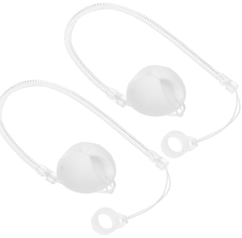 CIYODO 5 Pezzi Portapenne da Bancone in Silicone Trasparente con Corda Molla Antifurto Supporto Flessibile per Penne di Varie Dimensioni per Reception e Ufficio