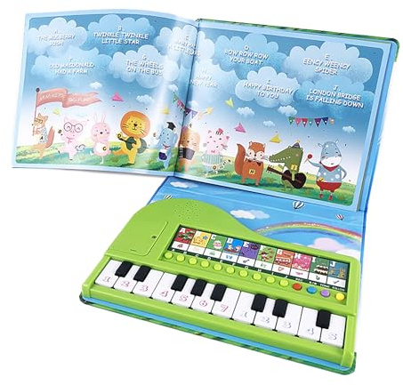 EMASDGEY Praktisches Klavierbuch mit 20 Tasten, für Kleinkinder, Mädchen, Alter 3 bis 5 Jahre, interaktives Musikspielzeug, fördert Kreativität und Rhythmus, elektronische Kindertastatur