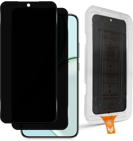 Datree Protector Pantalla de Privacidad para Honor Magic 8 Lite 5G, 2 Piezas Antiespia Cristal Templado, Antiespía y Antiarañazos Dureza 9H, Instalación Automática, Sin Burbujas