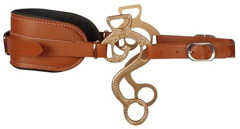 Cavezza Per Cavallo Equipaggiamento for morso for cavallo Hackamore Cordino for naso in pelle marrone imbottito regolabile