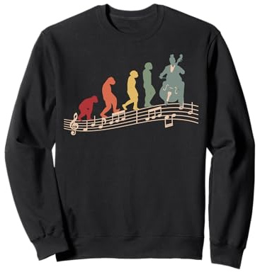 Musicien violoncelliste Vintage Evolution Joueur Violoncelle Sweatshirt