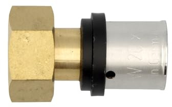 Pipetec Pressfitting Verschraubung Übergang 20x2 mm 1/2 Zoll Innengewinde TH Kontur Verbundrohr, DVGW, TH-Profil