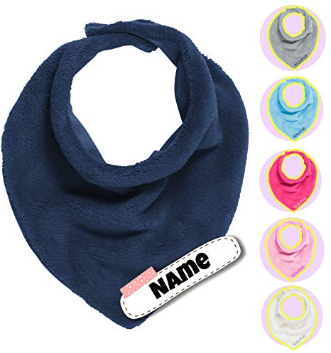Kinder Halstuch | Baby Dreieckstuch | bestickt mit Namen | personalisiert | warm und flauschig | Wunschname