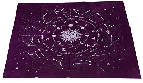 jojofuny Altar Tarot Tischdecke 12 Konstellation Pentagramm Tapisserie Astrologie Divination Karte Tuch Tisch Läufer Tischset Für Home Wohnheim Glück Geschenk