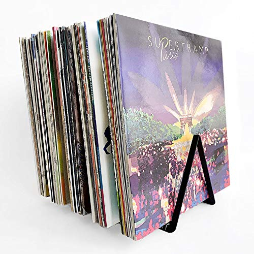 etterr Supporto espositore per 50 dischi in vinile (Nero).
