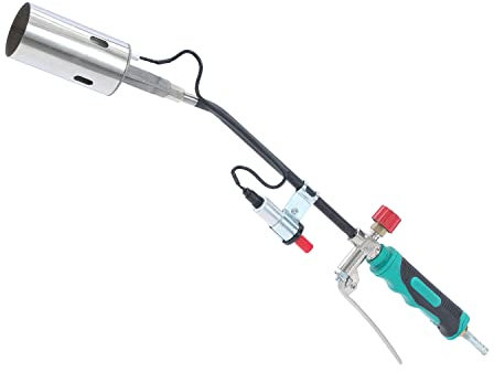KATSU Gas Torch Weed Burner Electronic Igniter Flame Thrower Blowtorch Roofer Sealing Melting Heating Welding Soldering Torch Multi Purpose 570mm Long 324160