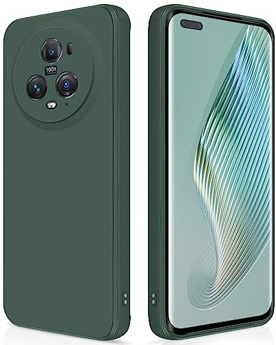 GiiYoon Hülle für Honor Magic 5 Pro, grün | Silicone Case, Seidig Weiches Gefühl, Stoßschutz, Kratzfest, Mikrofaser-Innenfutter