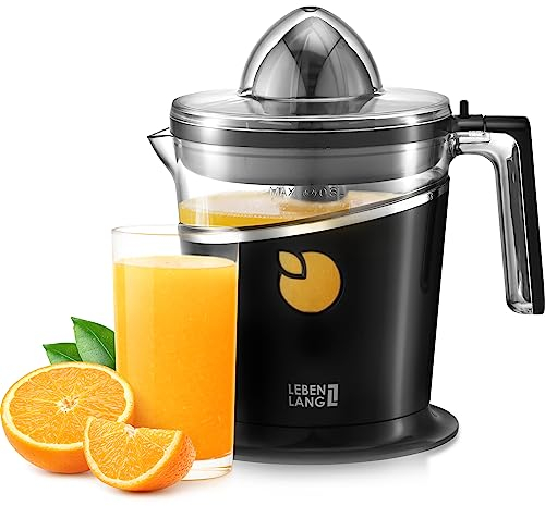 LEBENLANG Exprimidor eléctrico - 800 ml & Colador ajustable I Exprimidor Naranjas Electrico Exprimidor Electrico Esprimidores Electrico de Naranja Juicer Zumo Esprimidoras Zumos