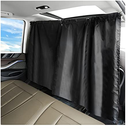 CGEAMDY Auto Trennvorhänge, Universal Auto Trennvorhänge Sonnenschutz, Privacy Travel Nap, Auto Camping, Abnehmbarer Einfacher Vorhan, für die Meisten Auto und SUV