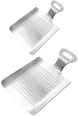 TRgqify-KM Rallador de Jengibre de acero Inoxidable, Pala ralladora de Wasabi, Prensa de ajo, picadora de Cocina triturada for Frutas y Verduras, 2 uds.