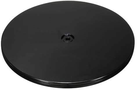 PATIKIL 9 Pesante Supporto Girevole con Acciaio Sfera Cuscinetti Giradischi Rotazione 360° Base Lazy Susan per Grande Schermo TV Computer Monitor Nero