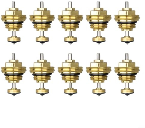 ZYNCUE Nucleo valvola di ritorno per riscaldamento a pavimento, ottone, M30 x 1,5, 10 pezzi