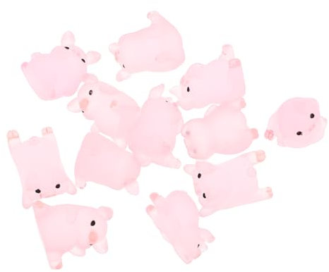 Cabilock 60 STK Schweinchen Ornament DIY Kunstharz Deko Schweinefiguren wandverkleidung Wand polsterung Haarklammer Handyhüllen-Ornamente Mini- -Anhänger Sahnekaugummi