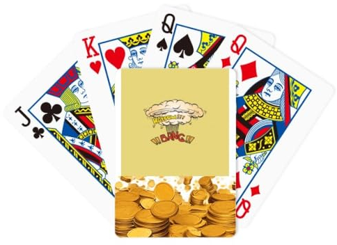 no/no Gas Bang Boom Cloud Art Deco Fashion Gold Poker Spielkarte Klassisches Spiel