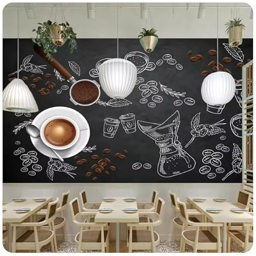 Carta Da Parati Lavagna Del Caffè Fotomurali In Tnt Murale Decorazione Da Muro Xxl Poster Gigante Design Carta Per Pareti 200Cm(L) X140Cm(A)