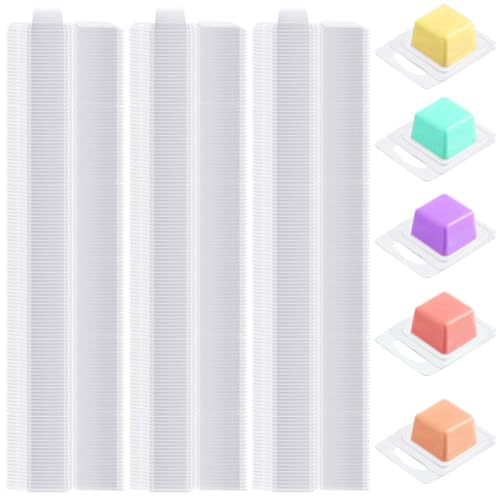 Plookyoe 150 Moldes para Derretir, Recipientes de Plástico Vacíos Transparentes para Derretir, Velas Sin Mecha, Fabricación de Jabón