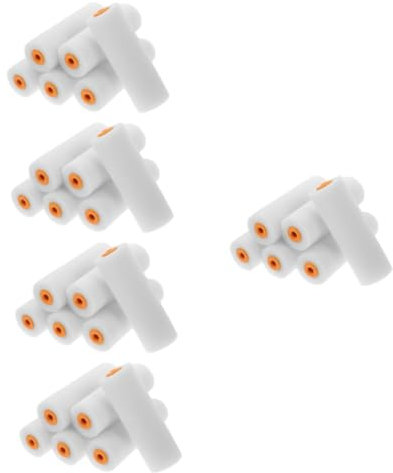 Housoutil 5 Sätze Farbroller-werkzeug Farbregal Pole Profi Fleckenpinsel Für Terrassendielen Farbe Für Wände Kleine Farbwanne Wand Decklack-pad Weiß Schwamm*kunststoff 6 Stück * 5