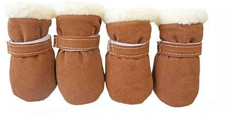LZYWOD Warme Winter-Hundeschuhe, wasserdicht, rutschfest, dick, warm, für Regen, Schnee, Katzen, Outdoor, Welpen, Hunde, Socken für kleine Stiefel, Pfotenstiefel, Winterschuhe, Regenstiefel,