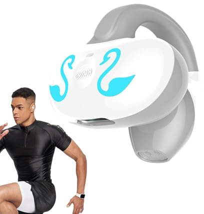 Auricolari singoli wireless, 5.3 a conduzione 'aria, cuffie a conduzione ossea con clip per l'orecchio, 10 ore di riproduzione musicale, cuffie con design a orecchio aperto per ciclismo