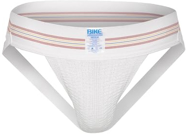 Bike Athletic Original #10 Jockstrap | Moisture-Wicking Supportive Pouch Durable 3-Inch Elastic Waistband for Superior Comfort and Fit | Iconic Since 1874 White