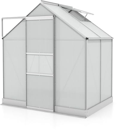 Vitavia Gewächshaus Apollo 2500, Aluminium eloxiert, 2,5 m², 4 mm HKP | Wetterfestes & stabiles Treibhaus | Perfekt für Gemüse & Pflanzen | Robust & langlebig