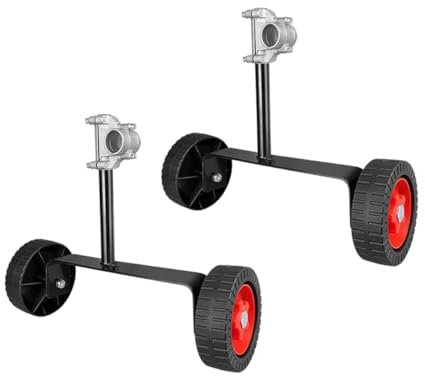 PartyKindom Elevate Your Mowing Experience Lawn Mower Support Stand Wheels Garden Border Rollers for Easy Mobility