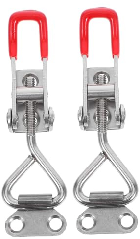 Veemoon 2pcs Adjustable Toggle Clamp Latch Heavy Duty Stainless Steel Security Lock for Doors Gates Cabinets and Toolboxes Easy Installation and Versatile Use
