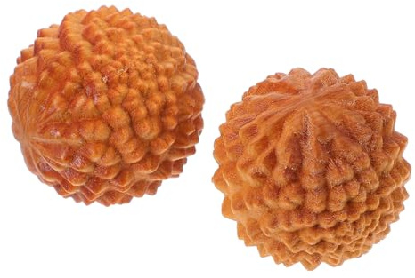 VALICLUD 2pcs Wooden Durian-Shaped Fitness Balls for Hand Training Muscle Stretch Massage Therapy for Home Workout