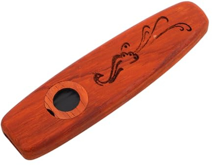 TOGEVAL Holz Kazoo für Musikbegleitung Blasinstrument für Erwachsene Robustes Holz Einfacher Klang Geeignet für Ukulele und Andere Instrumente