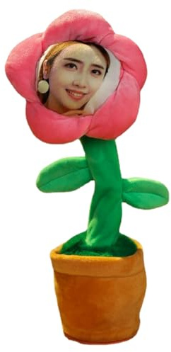 Generisch Personalisierte Sonnenblume, Imitierende Plüschpuppe mit singender und Tanzender Cartoon-Sonnenblume, Familie, Freunde, Kollegen Geburtstag Geschenke, Plüsch Büro Auto Dekoration 2025