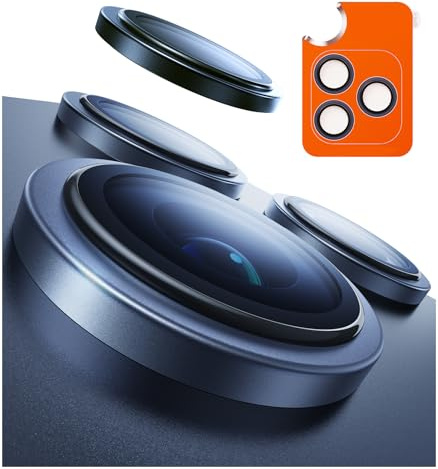 TORRAS TOP 9H+ Glass for iPhone 17 Pro Max/17 Pro Lens Protector, Military Grade Shatterproof & Longest Durable, Camera Lens Protector, Tempered Glass, Blue