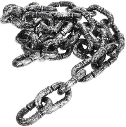 ERINGOGO Spooky Plastic Halloween Chains, Lightweight Fake Prop Links Prison Chain for Haunted House Decor Costume Prison Pirates Cosplay Accessories