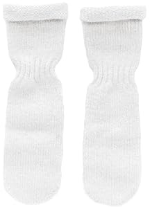 KNITAS Baby stickade strumpor | Merinoull och kashmir ullstövlar för nyfödda 0-6 månader | mjuka beige nyfödda första strumpor utan klack
