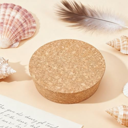 Qwrqwr 2 Stück Korkstopfen Bambusdeckel 90~110mm Große Konische Korken 2cm Dick für Glasflaschen, Kaffeetassen, Gläser, Joghurtgläsern, DIY Dekor (Korkstopfer 10cm)