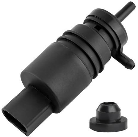 Windscreen Washer Pump,12V Washer Pump Compatible with E46 E38 E39 E60 E65 E53 X3 X5 Z4, Car Cleaning Fluid Pump Replacement Single Outlet Water Pump High Pressure Windscreen Headlight Cleaning Pump