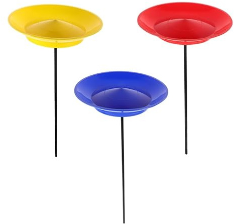 BESPORTBLE Jonglierteller Mit Stab Balance-Spielzeug Aus Plastik Jonglierteller Set FüR Zirkusspielzeug Sportveranstaltungen Und Sensorisches Training 3 StüCk