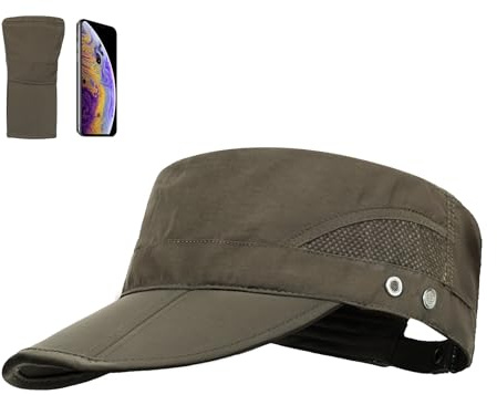 AYPOW Cappello Militare Leggeri Pieghevoli Asciugatura Rapida, Cappelli da Esercito Classico Vintage Tesa Piatta Uomo Donna, Cappellino Regolabile Traspiranti Morbidi Berretto con Visiera Baseball Cap