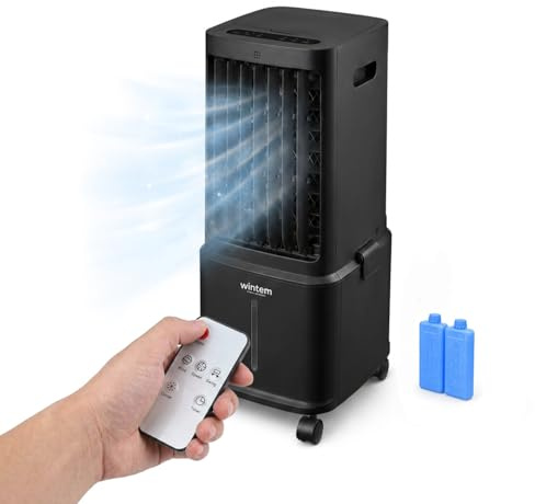 Avilia - Raffrescatore Portatile Senza Tubo Evaporativo 8,5L – Telecomando, Timer 7h, 3 Vel. | Raffrescatore d'Aria e Umidificatore 80W, Display LED Touch, 4 Ruote, <65dB, 26,5×27,8×58,5