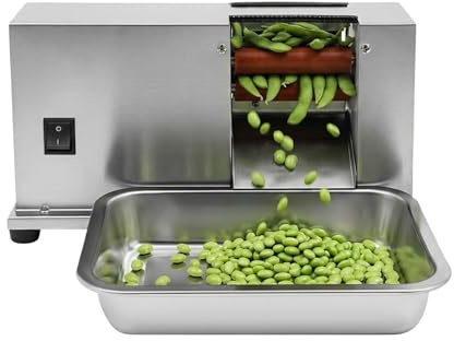 Pelador de frijoles semiautomático con bandeja de recuperación de 20 W, 10 kg/h, pelador de frijoles eléctrico 100 RPM para restaurante, mercado semanal y hogar Enchufe europeo