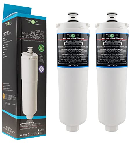 2 x FilterLogic FFL-111B - Filtre à eau pour BOSCH, SIEMENS, NEFF réfrigérateur - Cartouche 3M CS-52, CS52 - CS-51, CS51 - 5586605 , 5553629 - 640565 , 00640565