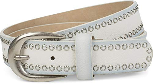 styleBREAKER nitbälte med hålnitar, vintage nitbälte, kortbart, unisex 03010080