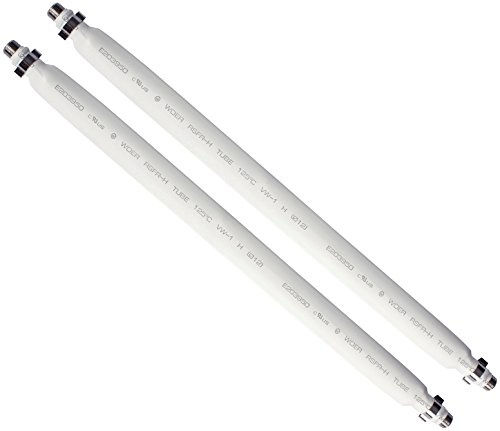 POPPSTAR 2x 31,5cm SAT Fensterdurchführung (2 mm Fensterdurchführung SAT Kabel flach) Kupplung (F-Stecker), vergoldete Kontakte, weiß