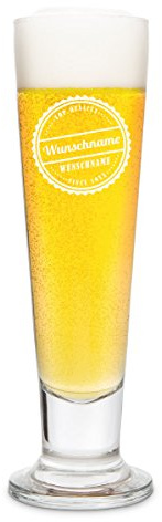 Leonardo Pilsglas 0,3L Individuelle Gravur Geschenk Bierglas - Quality