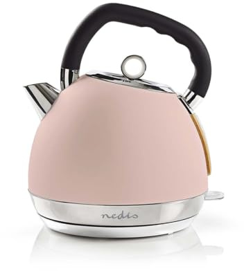 Nedis Bollitore Elettrico, 1,8 L, Morbido Al Tatto, Colore: Rosa
